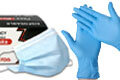 Einweg-Handschuhe/Desinfektionsmittel