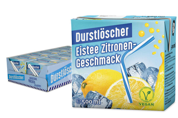 WeserGold Durstlöscher Eistee Zitrone Tetra 12x 500ml
