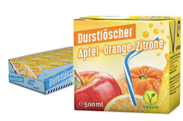 WeserGold Durstlöscher Apfel, Orange, Zitrone Tetra 12x 500ml