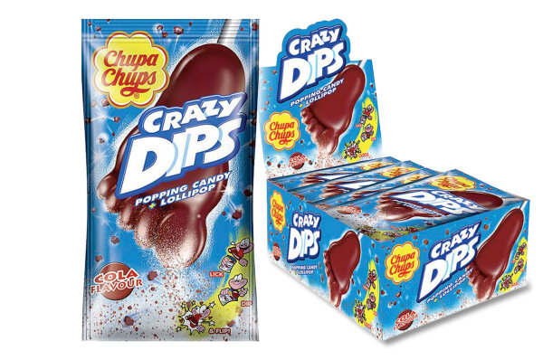 Chupa Chups Crazy Dips Cola Lolli 24x 14g