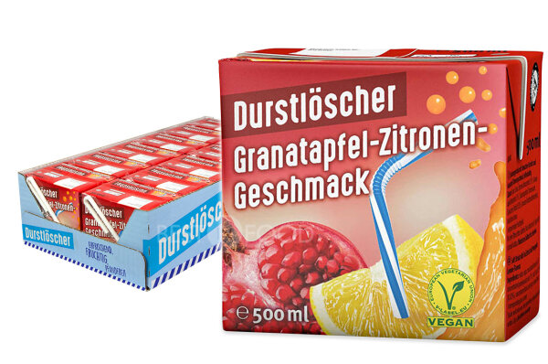 WeserGold Durstlöscher Granatapfel Zitrone Tetra 12x 500ml
