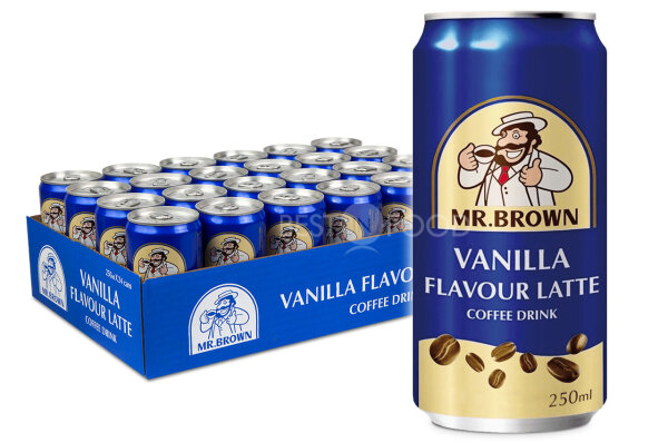DPG Mr. Brown Iced Coffee Drink Vanilla Dose 24x 250ml