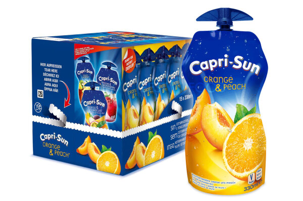 Capri Sun Orange & Peach Trinkpäckchen 1x 15er á 330ml