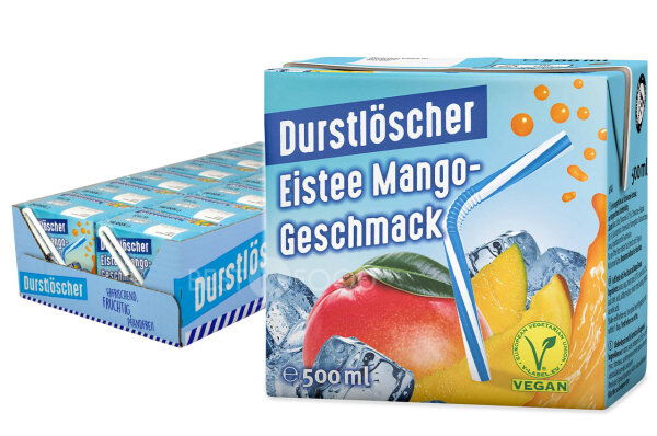 WeserGold Durstlöscher Eistee Mango Tetra 12x 500ml