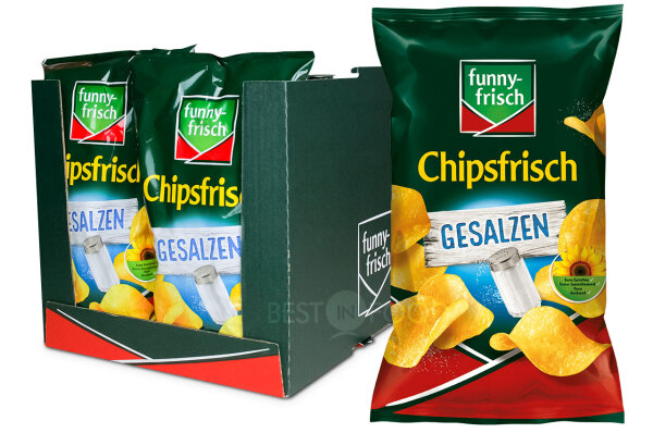 funny-frisch Chipsfrisch gesalzen Chips Beutel 10x 150g