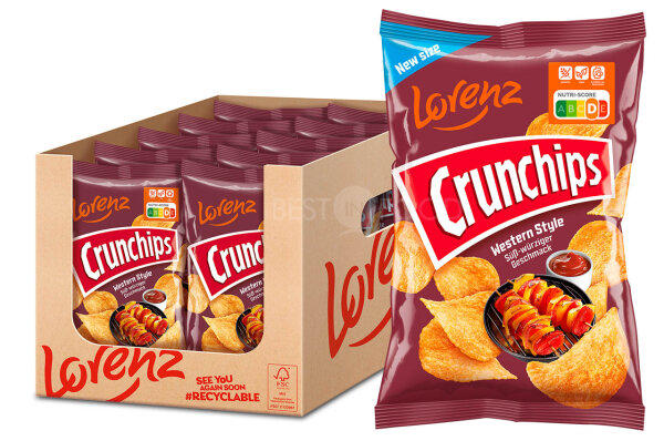Lorenz Crunchips Western Style Chips 10x 150g