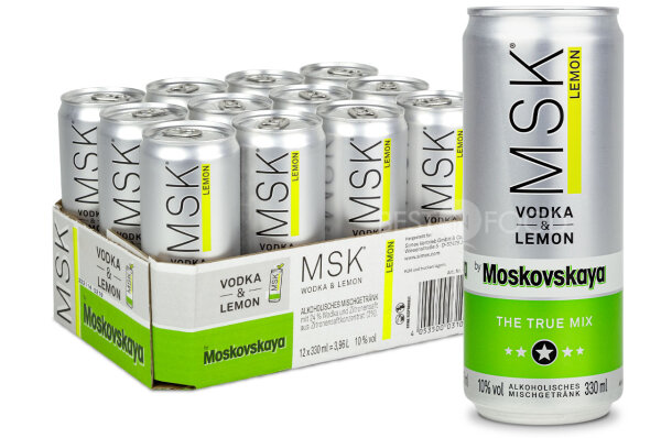 DPG Moskovskaya Vodka & Lemon 10% 12x 330ml