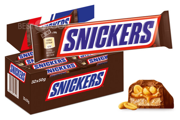 Snickers Schokoriegel 32x 50g