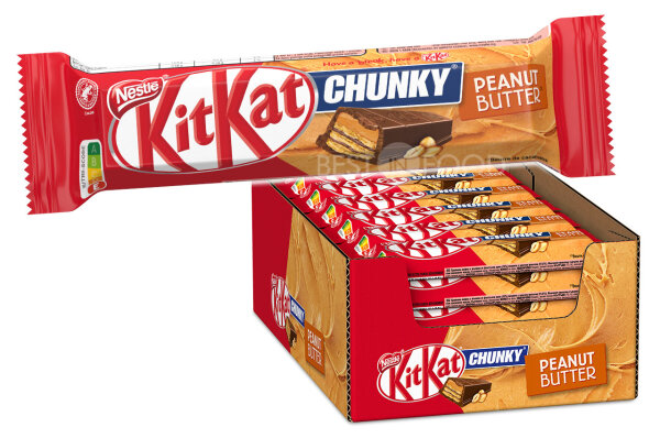 KitKat Chunky Peanut Butter Schokoriegel 24x 42g