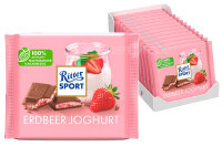 Ritter Sport Erdbeer-Joghurt Schokoladen-Tafel 12x 100g