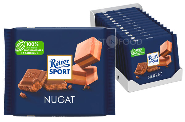 Ritter Sport Nugat Schokoladen-Tafel 13x 100g