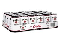 DPG Jim Beam Bourbon & Cola 10% Wiskey Mixgetränk Dose 24x 330ml