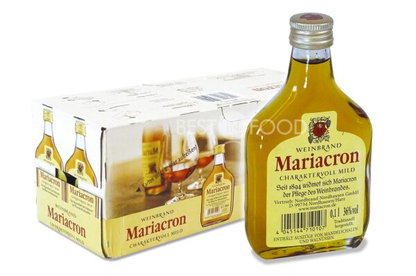 Mariacron Weinbrand 36% Flasche 24x 0,1l