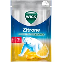 Wick Hustenbonbons Zitrone & Natürliches Menthol o.Z. Beutel 20x 72g