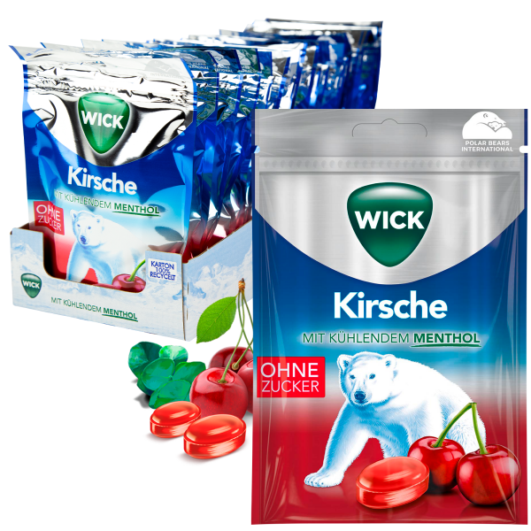 Wick Kirsch Bonbons o.Z. Beutel 20x 72g